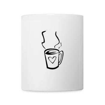 Coffee with heart - Mug - white - Front