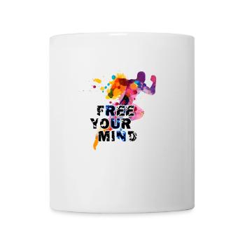 Free your mind - RUN - Sport Running Marathon - Mug - white - Front