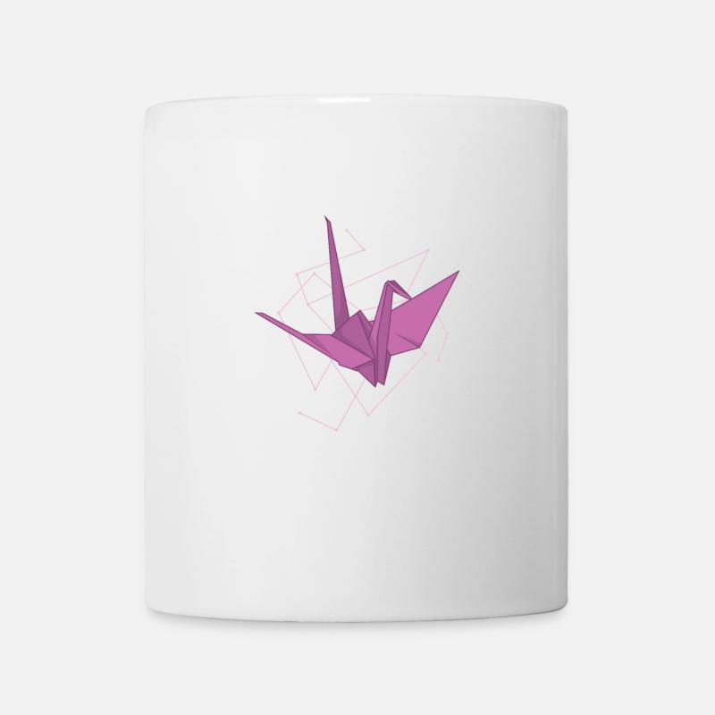 Origami crane as paper form - Mug - white