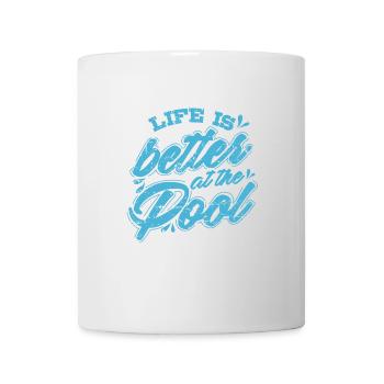 Natation Life is Better at the Pool - Mug blanc - blanc - Devant