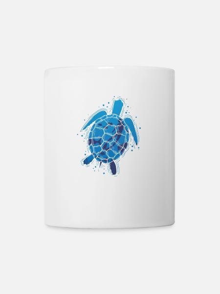 Les tortues sont aussi des plongeurs d’apnée - Mug blanc - blanc