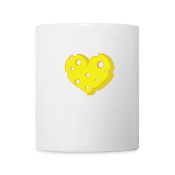 Stück Käse in Herzform - Tasse - Weiß - Vorne