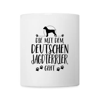DIE MIT DEUTSCHEN JAGDTERRIER GEHT Wilsigns Hunde - Tasse - Weiß - Vorne