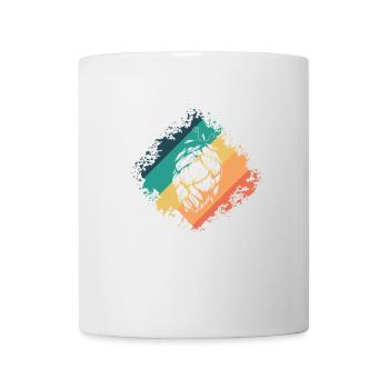 Brasses de bière houblon belle plante - Mug blanc - blanc - Devant
