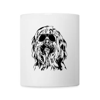 BRIARD cool sunglasses dogs dog Wilsigns - Mug - white - Front