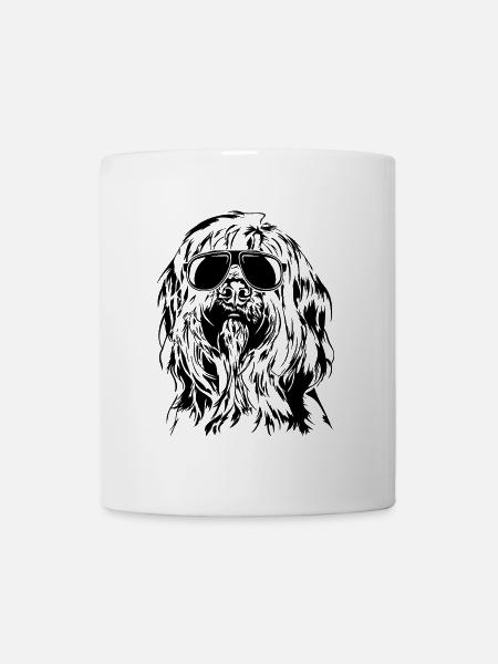 BRIARD cool Sonnenbrille Hunde Hund Wilsigns - Tasse - Weiß
