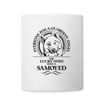 SAMOYED Guardian Angel Hunde Spruch Hund WILSIGNS - Tasse - Weiß - Vorne