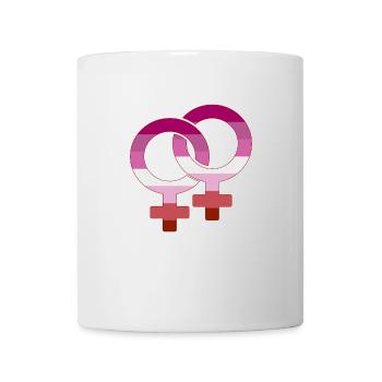 Lesbian Symbol - Gay Pride Queer LGBTQ CSD - Tasse - Weiß - Vorne