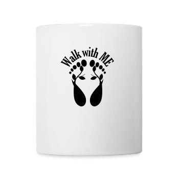 Gehen Sie mit ME-Füßen schwarz - Tasse - Weiß - Vorne