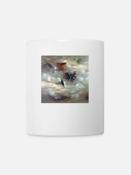 Hollandite quartz crystal gemstone - Mug - white