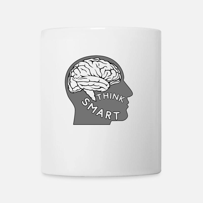 Be smart! - Think smart. Brain & Head - Mug - white