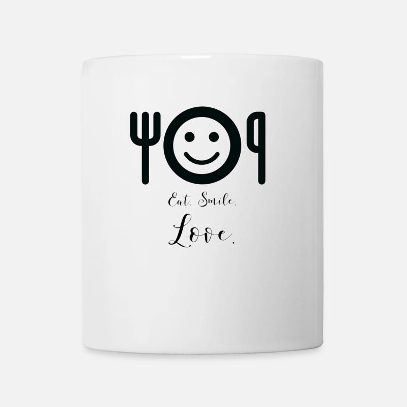 Eat. Smile. Love. - Tasse - Weiß