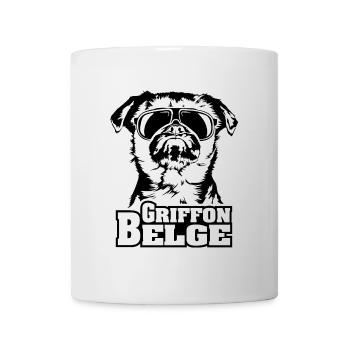 GRIFFON BELGE cool sunglasses dogs dog - Mug - white - Front
