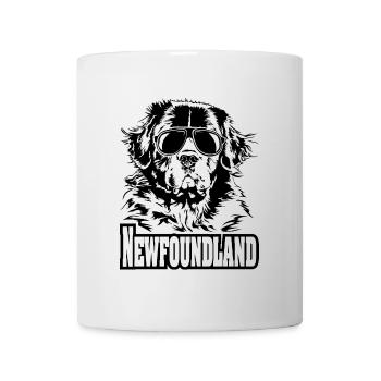 NEWFOUNDLAND cool sunglasses dogs dog - Mug - white - Front