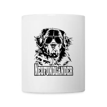 NEUFUNDLÄNDER cool Sonnenbrille Hunde Hund - Tasse - Weiß - Vorne
