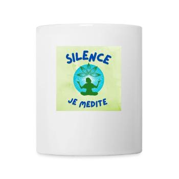 Stille Ich meditiere - Tasse - Weiß - Vorne