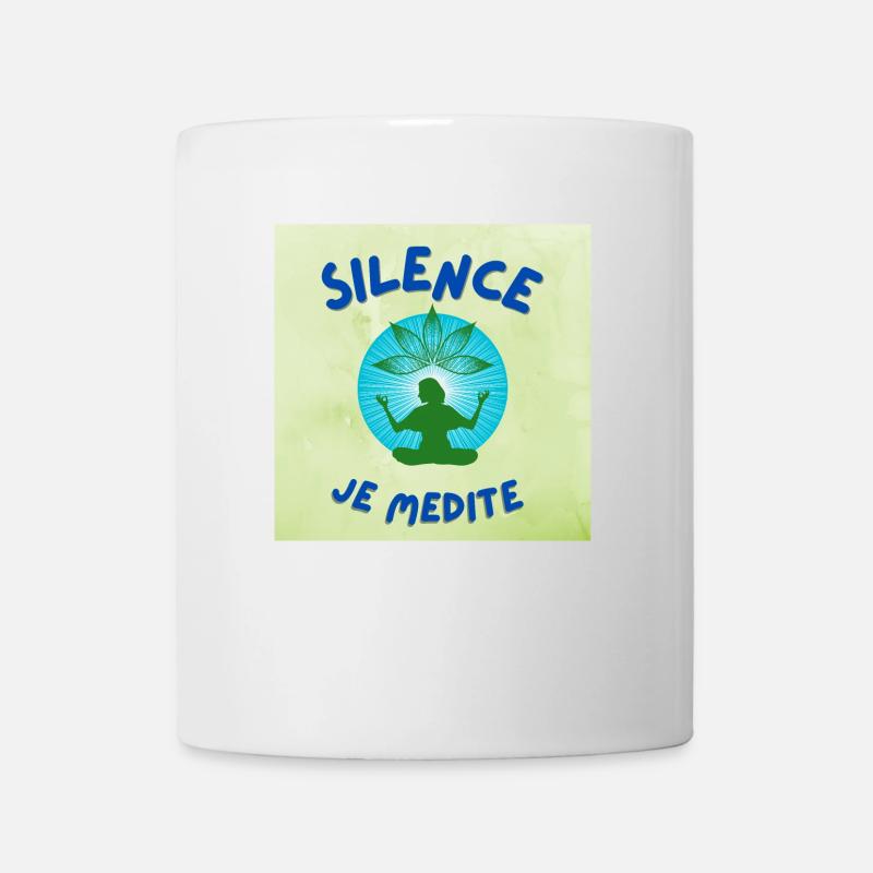 Stille Ich meditiere - Tasse - Weiß
