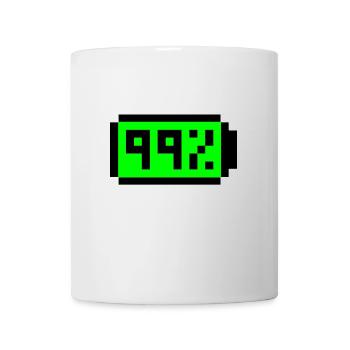 Batterie 99% Pixel Art - Mug blanc - blanc - Devant