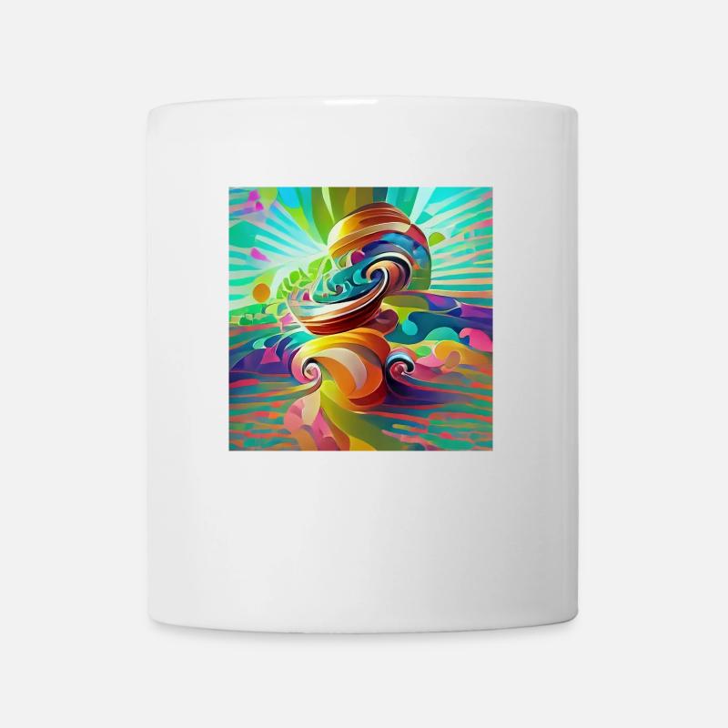 Colorful vibrant psychedelic swirls - Mug - white