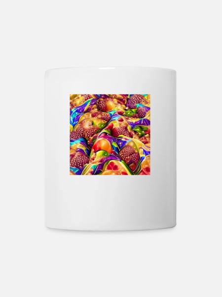 Psychedelic colorful fruits - Mug - white