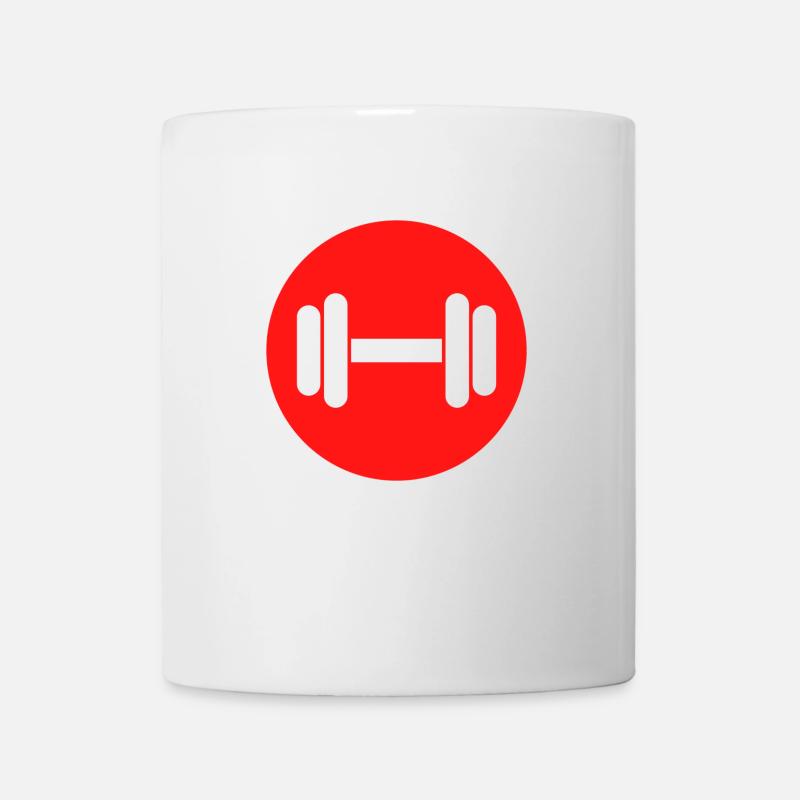 Gym Dumbbell Musculation - Mug blanc - blanc