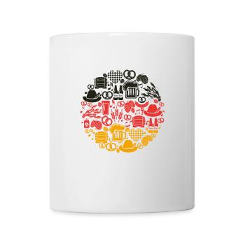 Deutschland Bier Symbole - Tasse - Weiß - Vorne