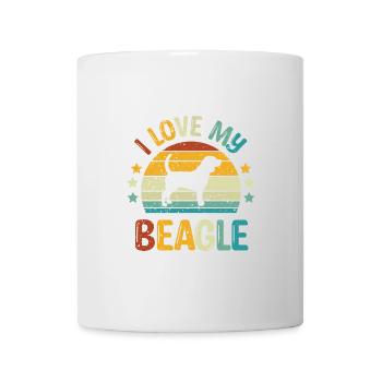 I love my Beagle - Dog Hunde Haustier - Tasse - Weiß - Vorne