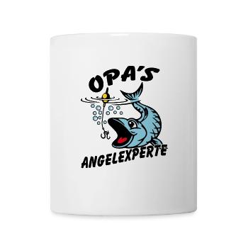 Opa's Angelexperte - Angeln mit Opa - Tasse - Weiß - Vorne