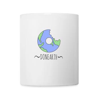 Donearth, Erde + Donut - Tasse - Weiß - Vorne