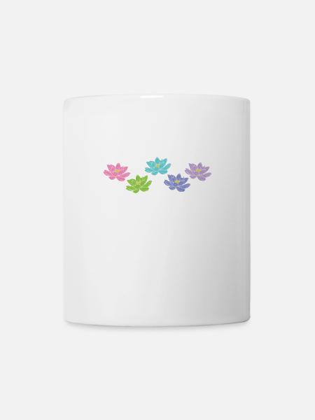 Fleurs de lotus Fleurs de lotus Fleur de plante Fleur - Mug blanc - blanc