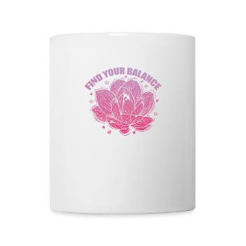 Lotosblume Find your Balance Pflanze Blume - Tasse - Weiß - Vorne
