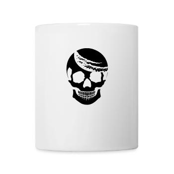 Black vector skull clean design - Mug - white - Front