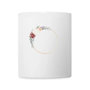 Blumenkranz personalisierbar - Tasse - Weiß - Vorne