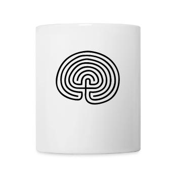 Labyrinth (schwarz) - Tasse - Weiß - Vorne
