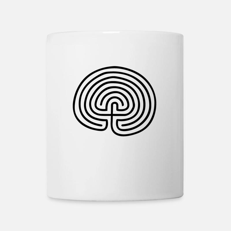 Labyrinthe (black) - Mug blanc - blanc