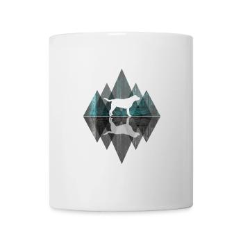 Labrador Abstract - Dog Lover Dog Geometry - Mug blanc - blanc - Devant