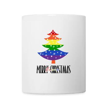Merry Queer Christmas - Schöne Queere Weihnachten - Tasse - Weiß - Vorne