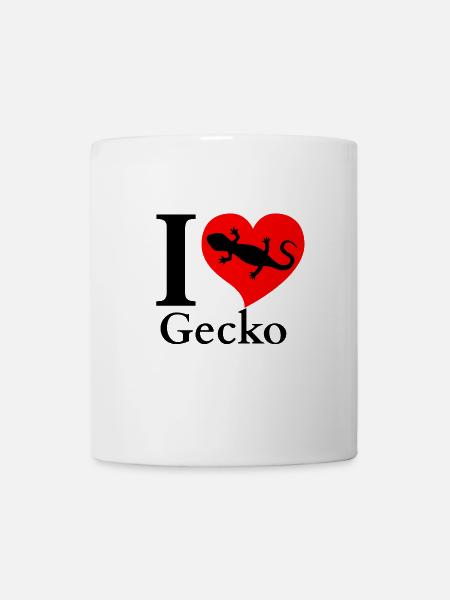 Love Gecko Love Geckos Reptiles - Mug blanc - blanc