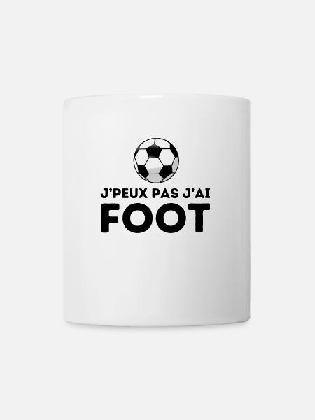 J'peux pas j'ai foot tshirt, pull, casquette - Mug blanc - blanc