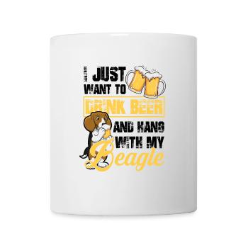 Boire de la bière - Mug blanc - blanc - Devant