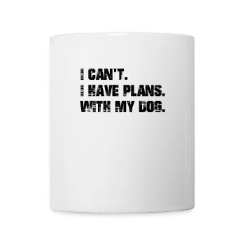 J’ai des projets. Avec mon chien.. - Mug blanc - blanc - Devant