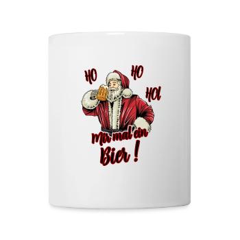 Ho Ho Hol mir mal ein Bier Weihnachtsmann - Tasse - Weiß - Vorne