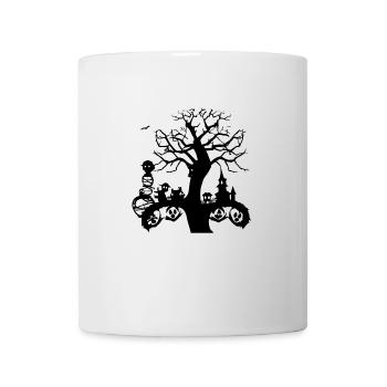 Helloween Tree with Houses - Tasse - Weiß - Vorne