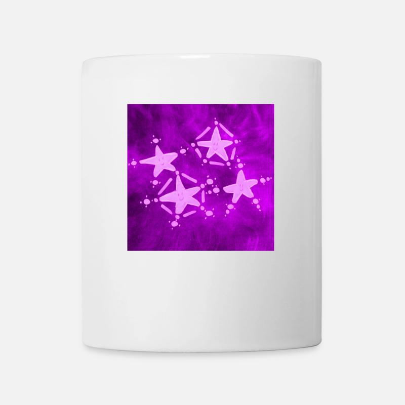 4 PURPLE STARS - Mug - white