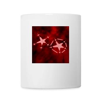 2 ROTE STERNE - Tasse - Weiß - Vorne