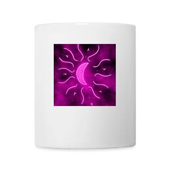 LUNE DE MANDALA VIOLETTE - Mug blanc - blanc - Devant