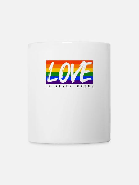 LGBTQ-Liebe ist nie falsch - Tasse - Weiß