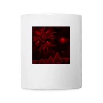 SOLEIL ET PYRAMIDES ROUGES - Mug blanc - blanc - Devant