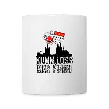 Karneval Kostüm Kölle Alaaf Köln loss mer fiere! - Tasse - Weiß - Vorne