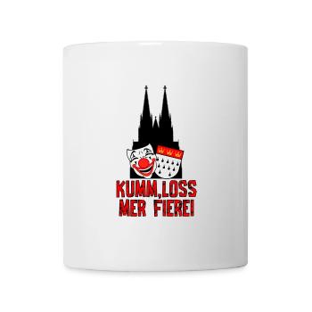 Karneval Kostüm Kölle Alaaf Köln loss mer fiere! - Tasse - Weiß - Vorne